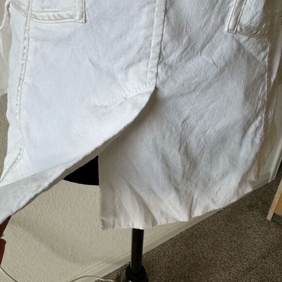 Bebe Women’s Linen Blend Blazer Jacket Sz 10 Ivory Italian Fabric Office Career - Picture 2 of 6